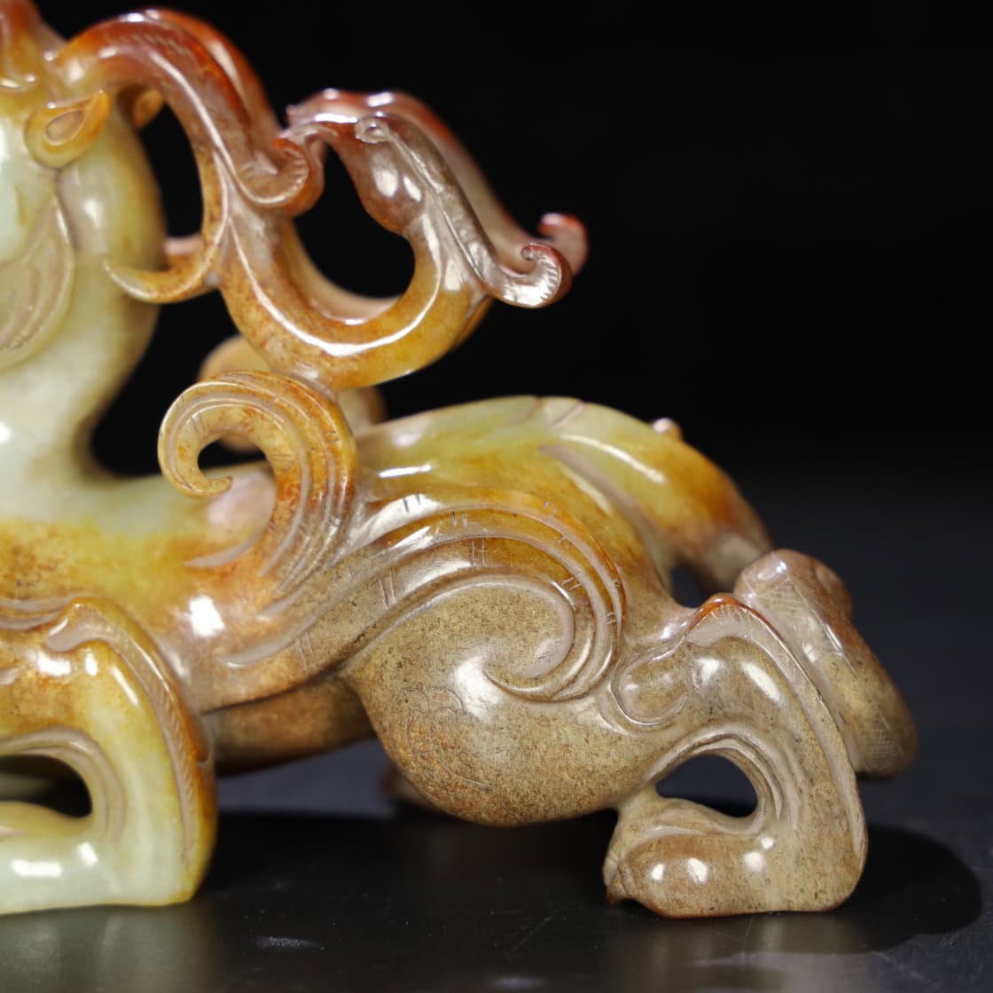 Chinese Natural Jade Carved beasts