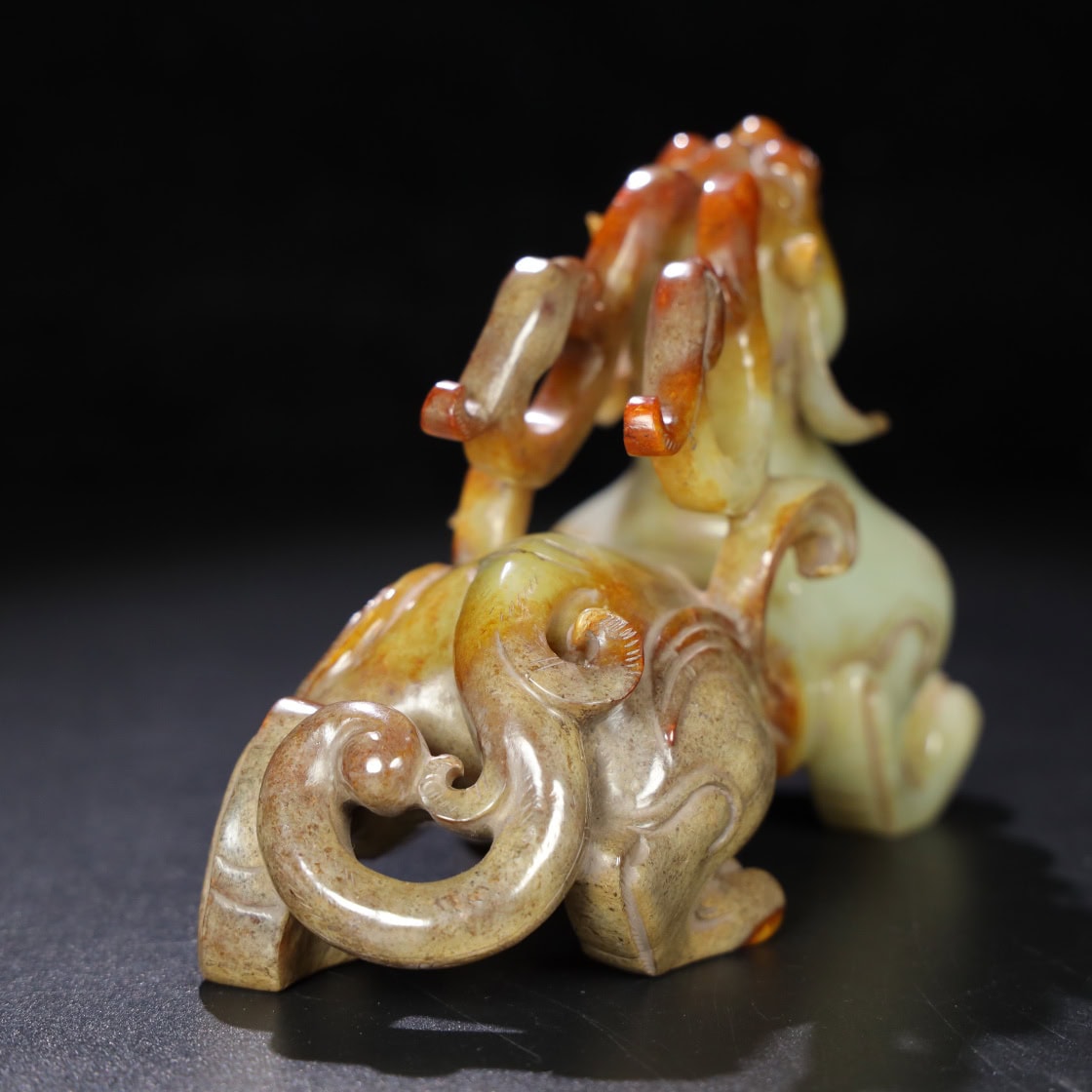 Chinese Natural Jade Carved beasts
