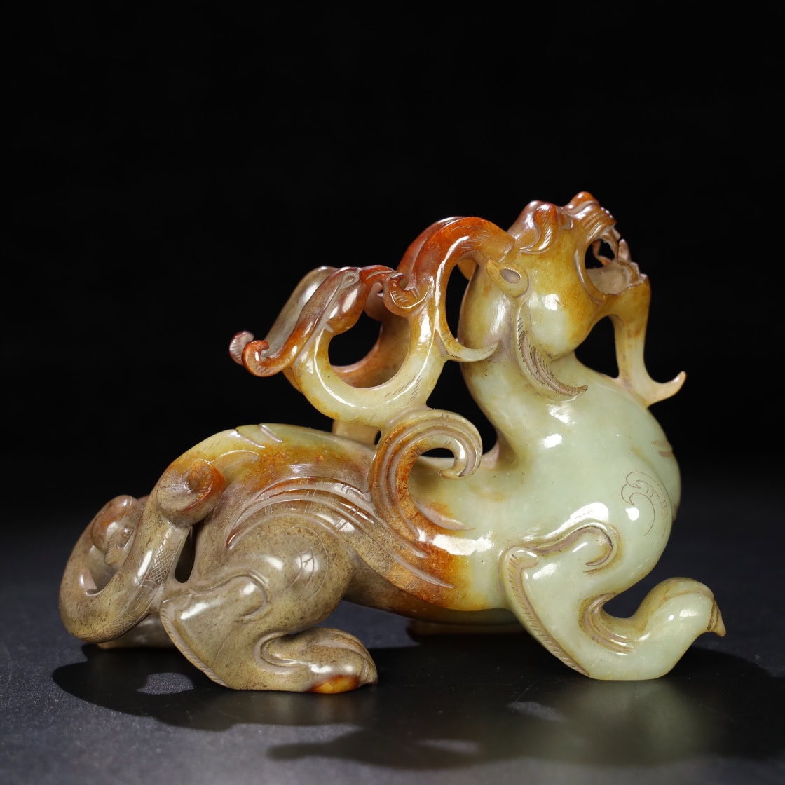 Chinese Natural Jade Carved beasts