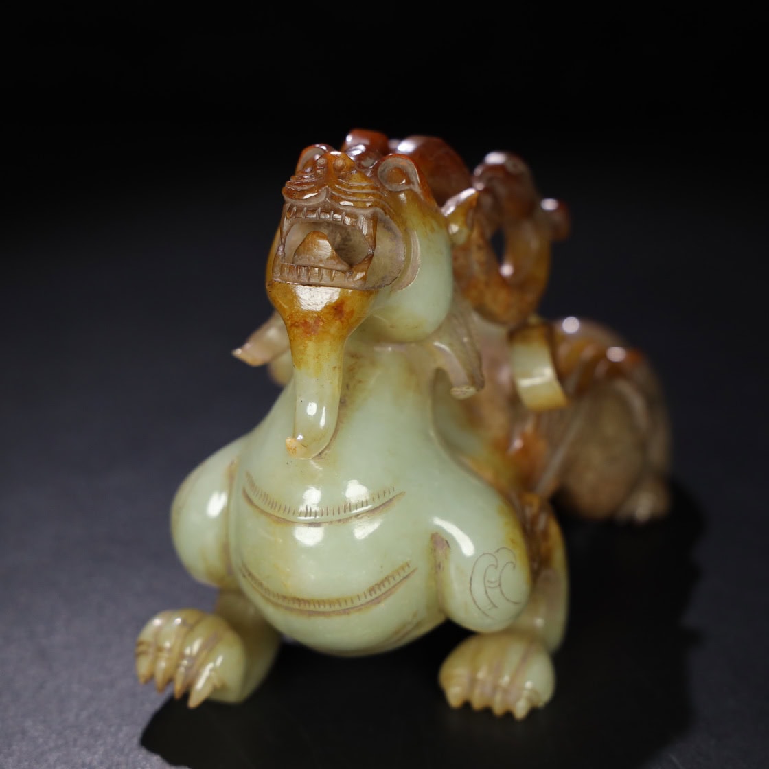 Chinese Natural Jade Carved beasts
