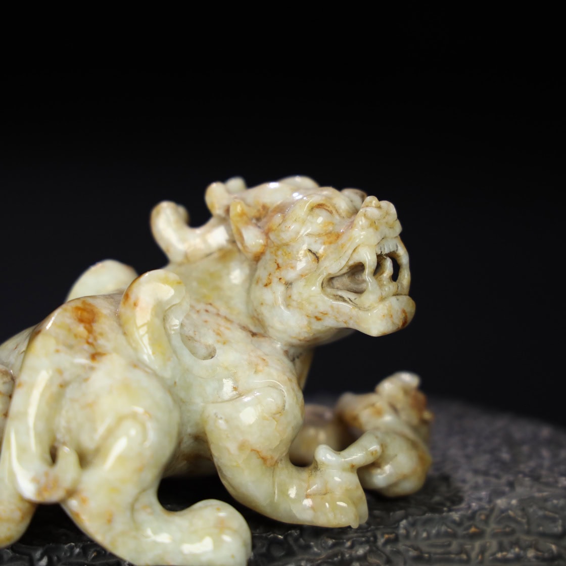 Chinese Natural Jade Carved animal ornaments