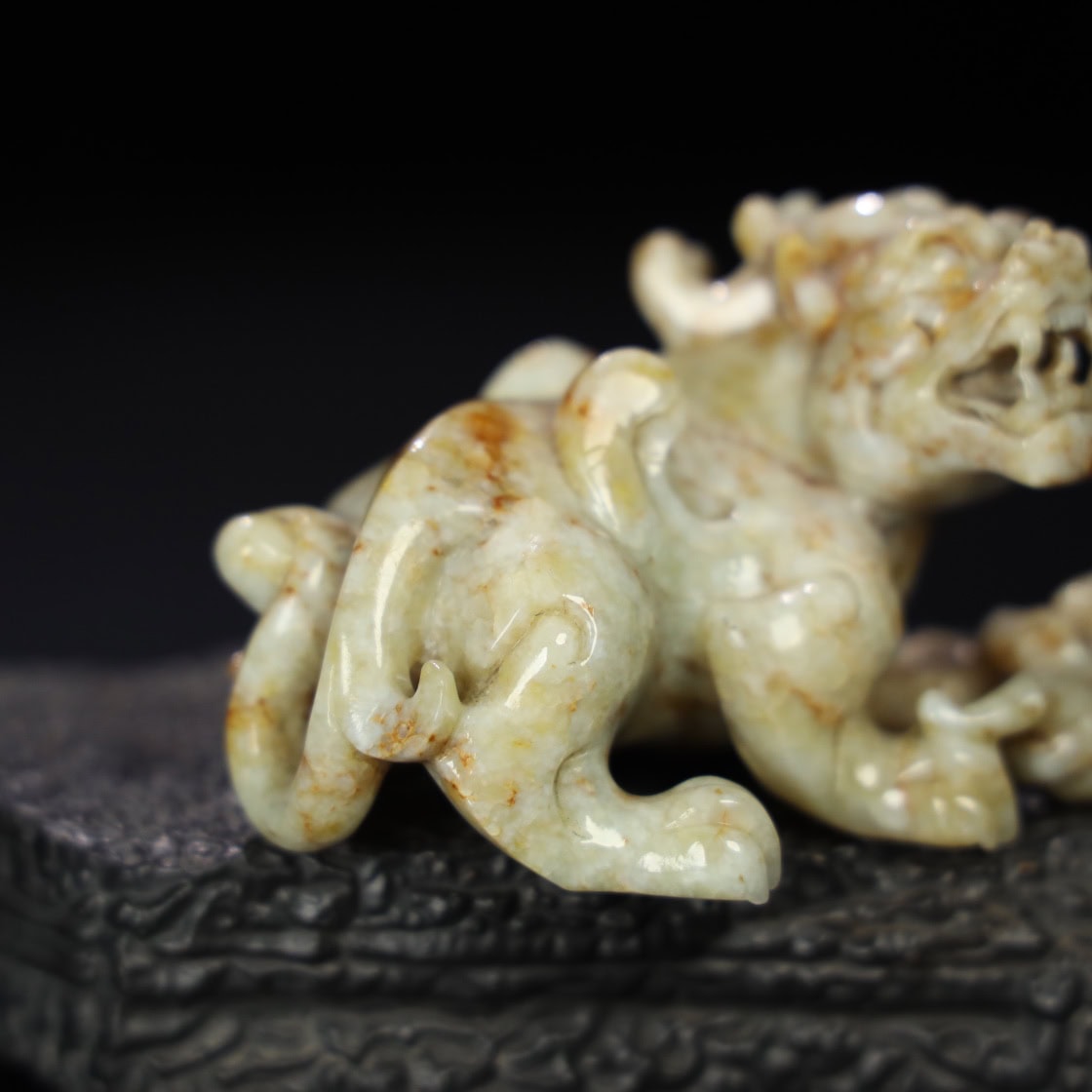 Chinese Natural Jade Carved animal ornaments