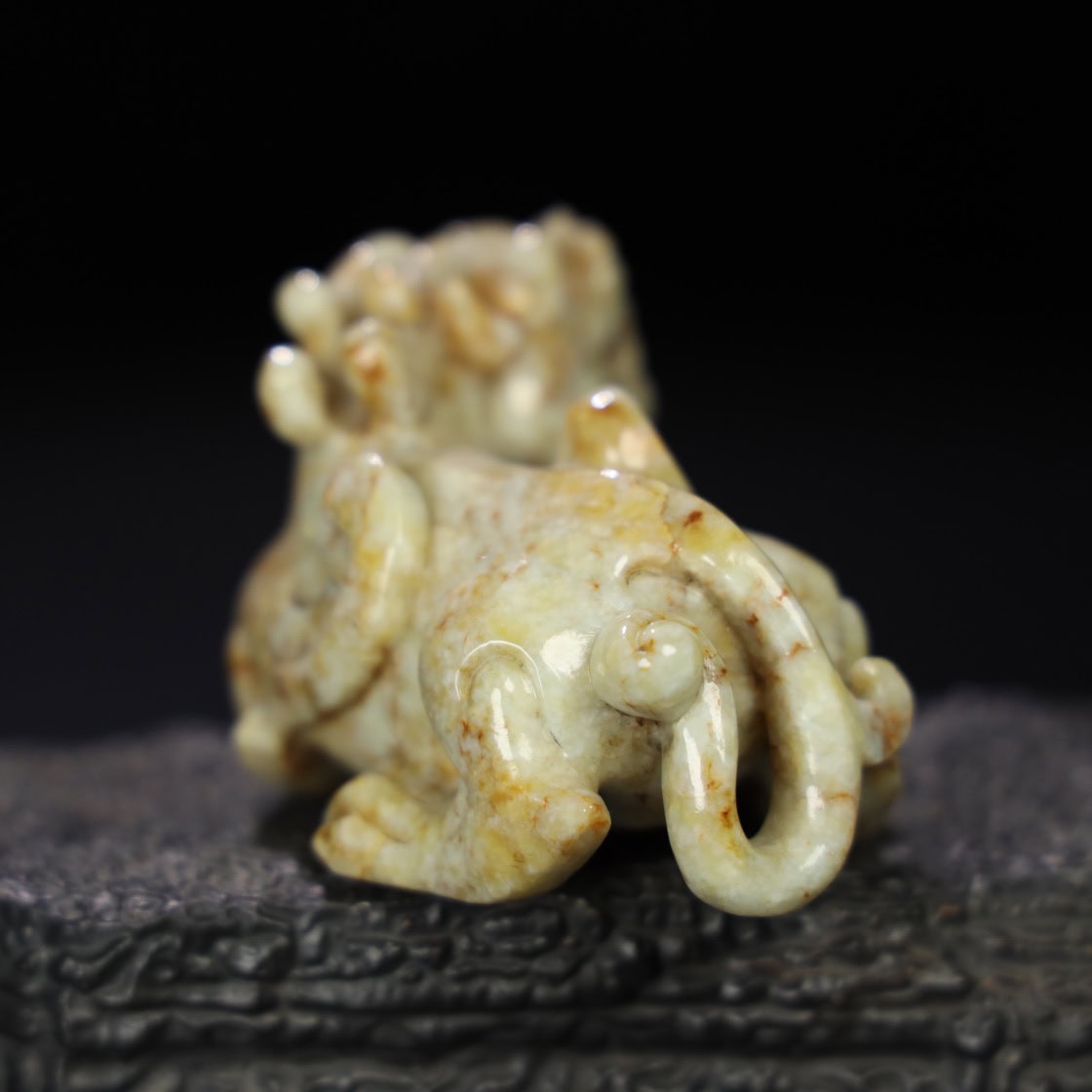 Chinese Natural Jade Carved animal ornaments