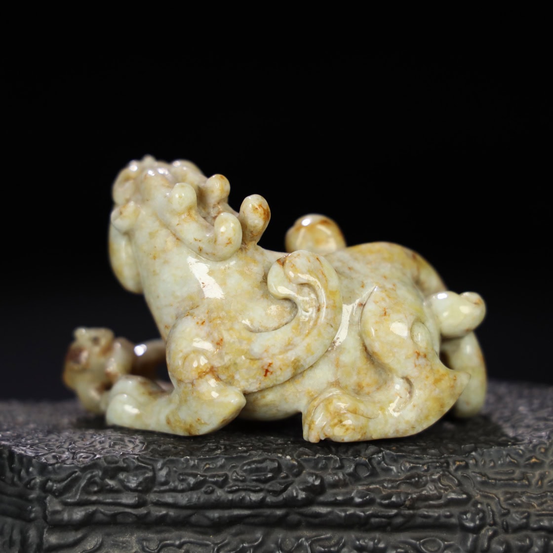 Chinese Natural Jade Carved animal ornaments