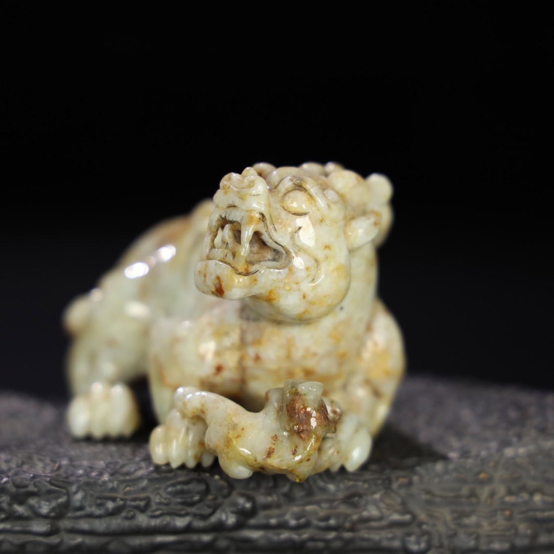 Chinese Natural Jade Carved animal ornaments