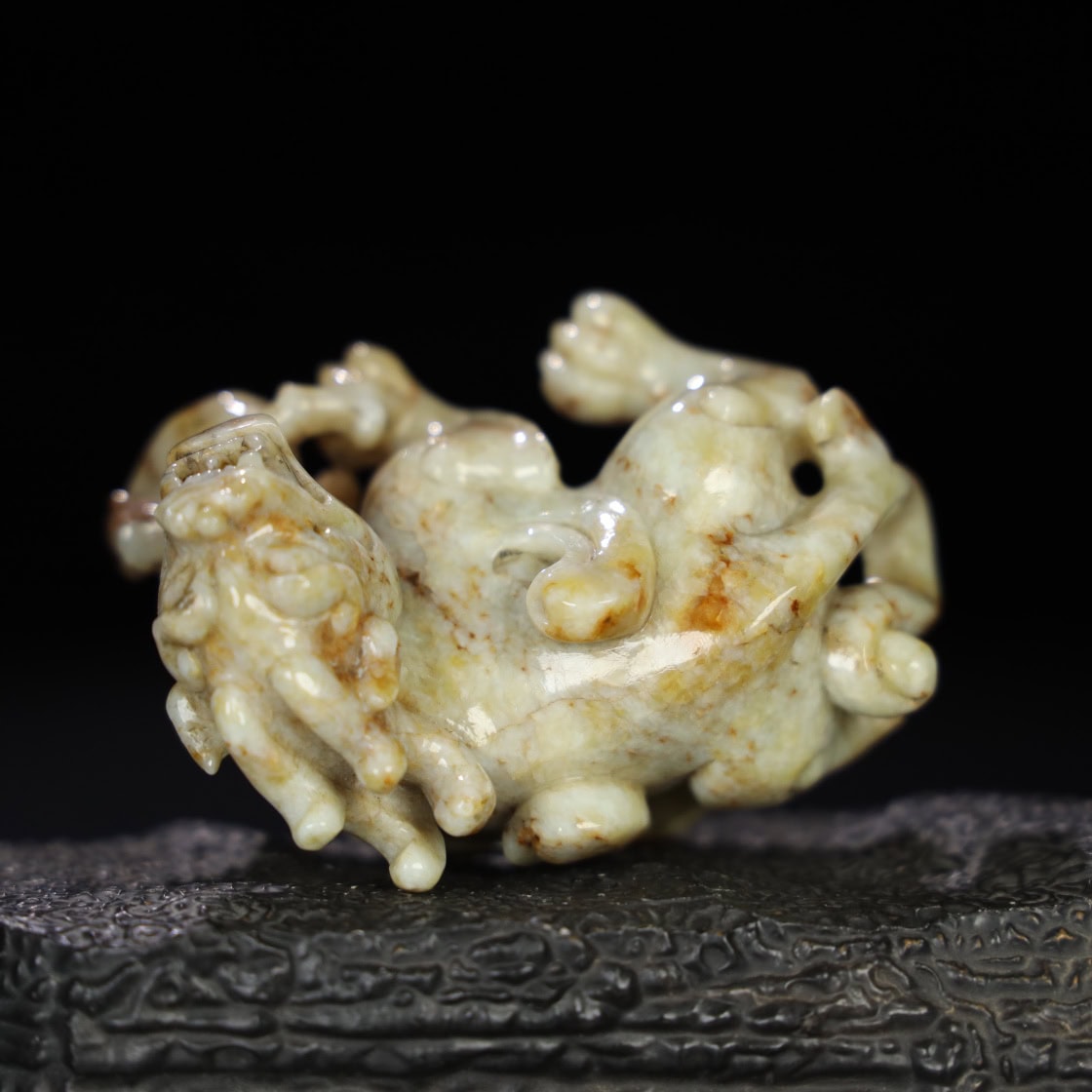 Chinese Natural Jade Carved animal ornaments
