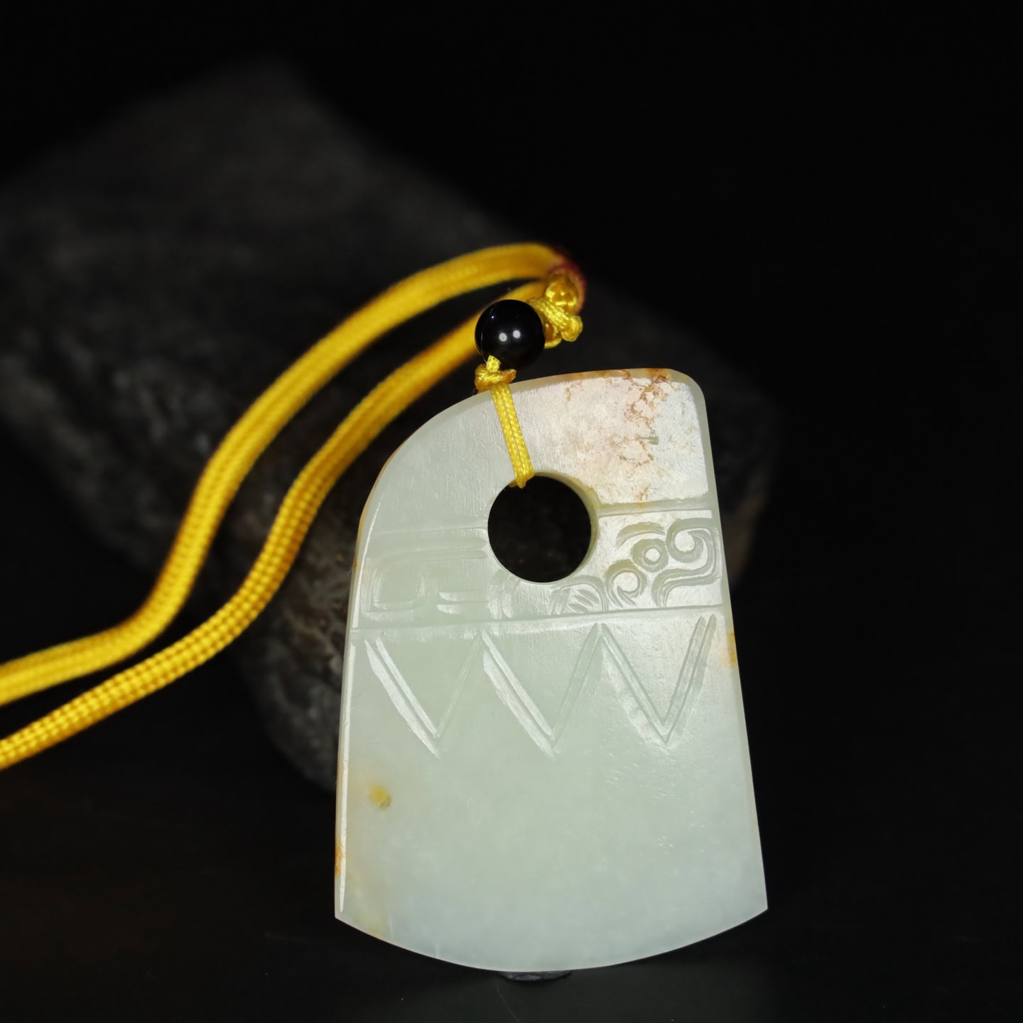 Chinese Natural Jade Carved Mansion
