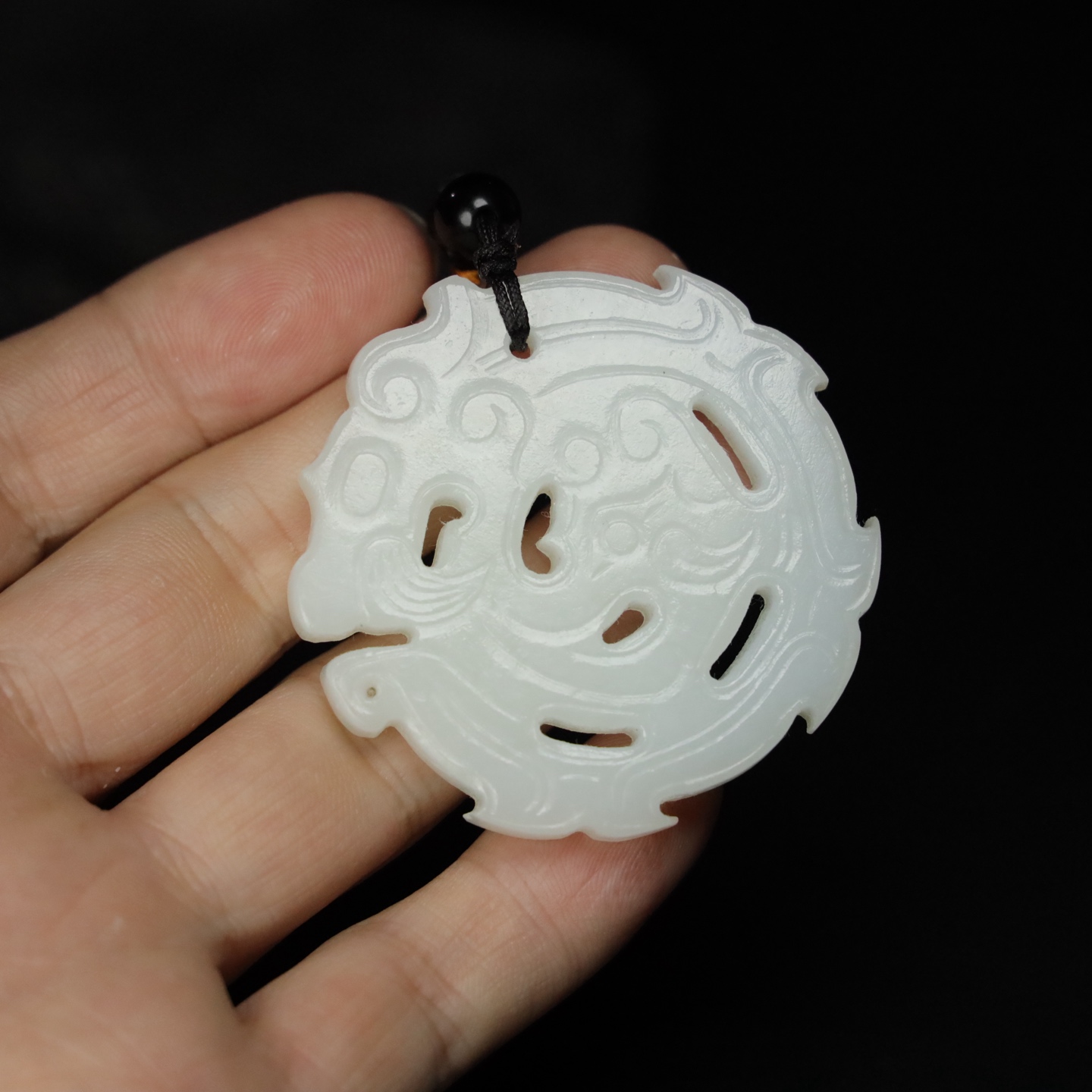 Chinese Natural Jade Carved Pendant