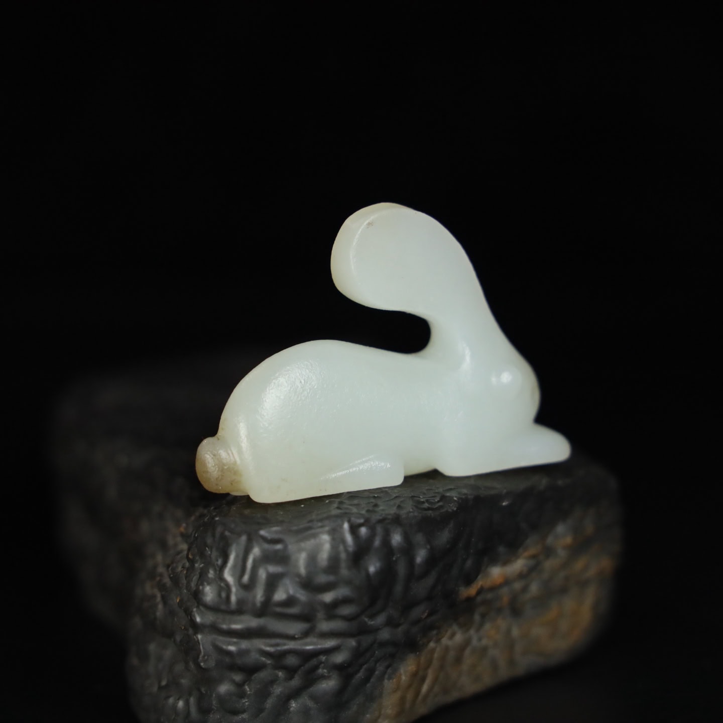 Chinese Natural Jade Carved Rabbit