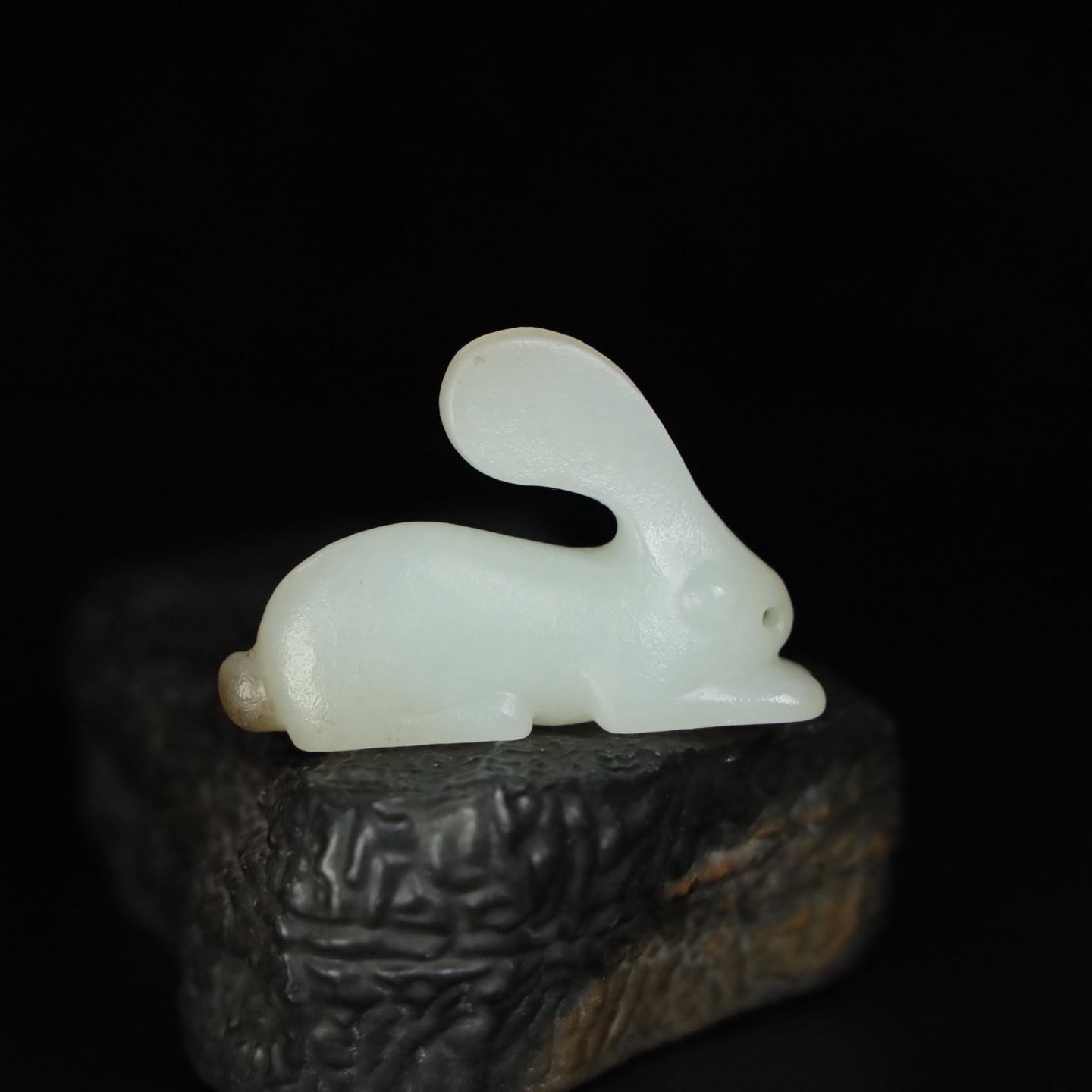 Chinese Natural Jade Carved Rabbit