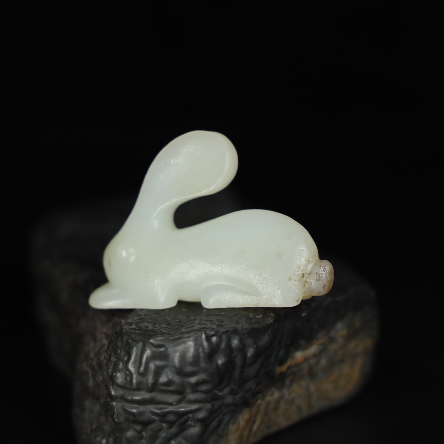 Chinese Natural Jade Carved Rabbit