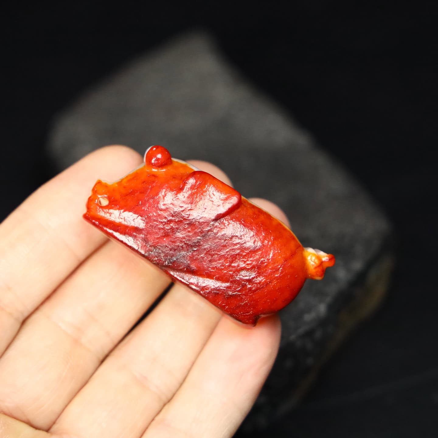 Chinese Natural Jade Carved pig
