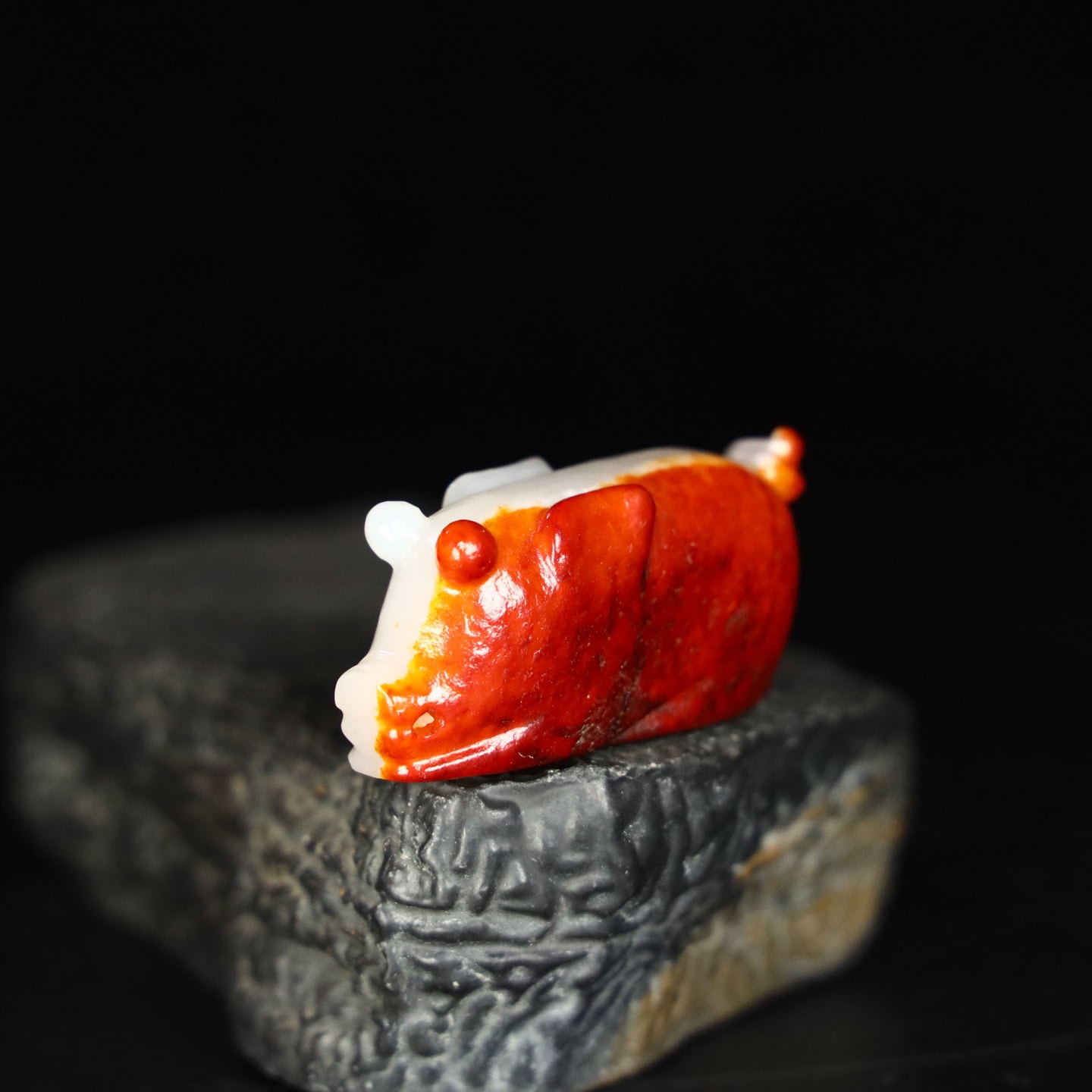 Chinese Natural Jade Carved pig