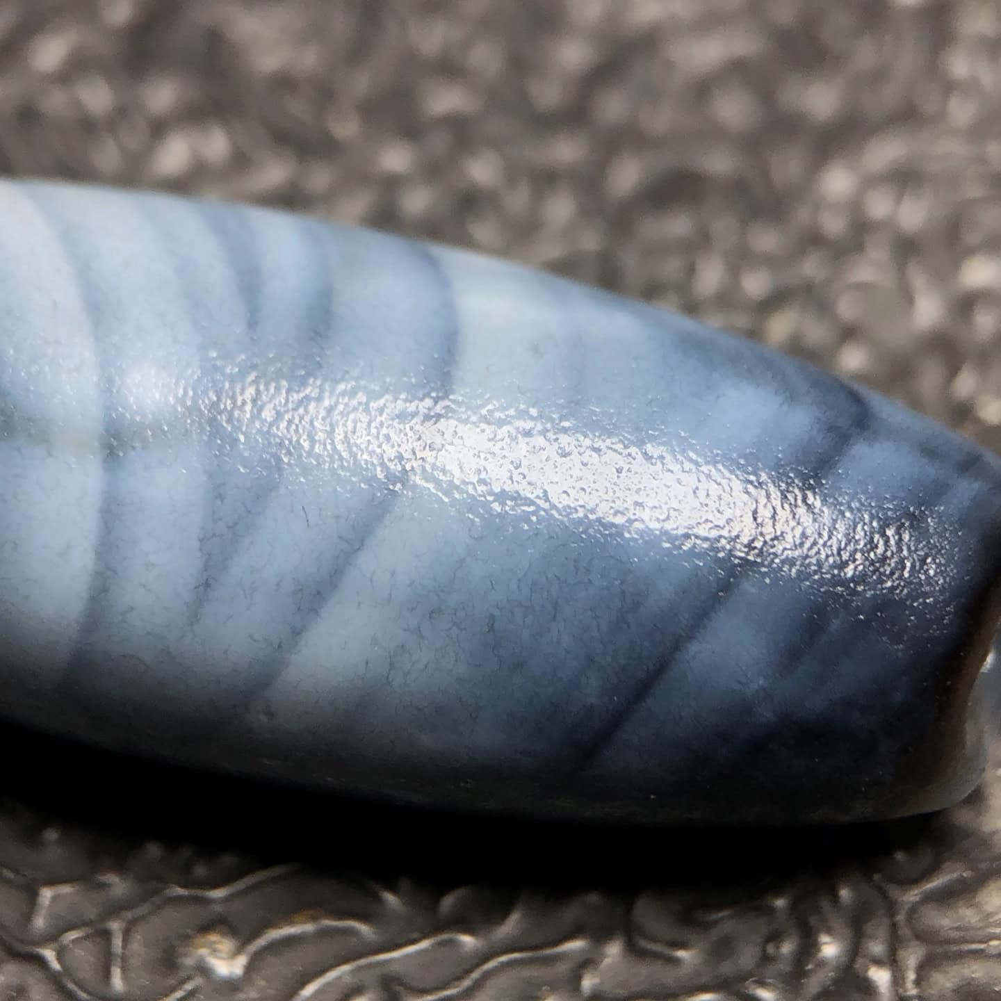 Chinese Natural Jade Carved dzi beads