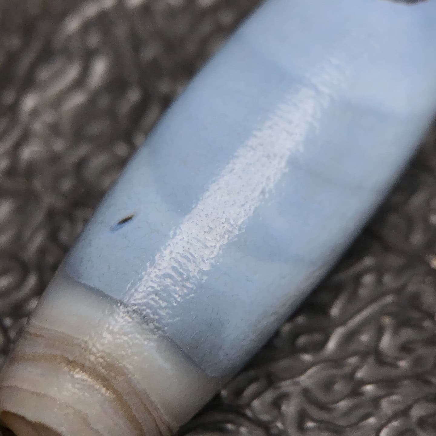 Chinese Natural Jade Carved dzi beads