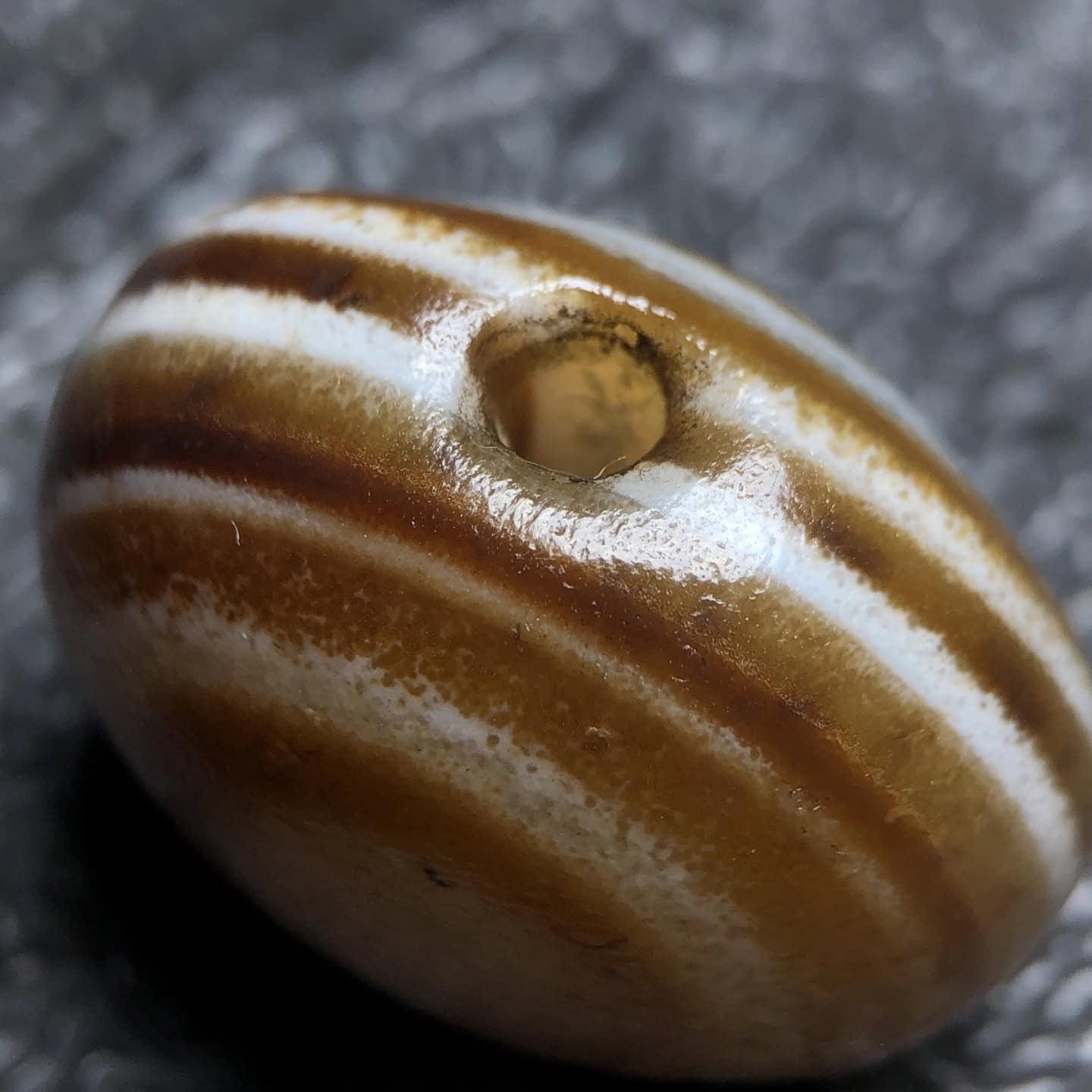 Chinese Natural Jade Carved eye plate beads
