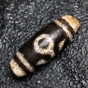 Chinese Natural Jade Carved Dzi Beads