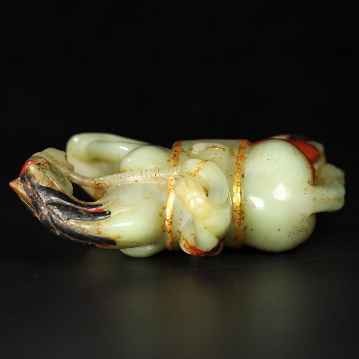 Chinese Natural Jade Carved horse statue
