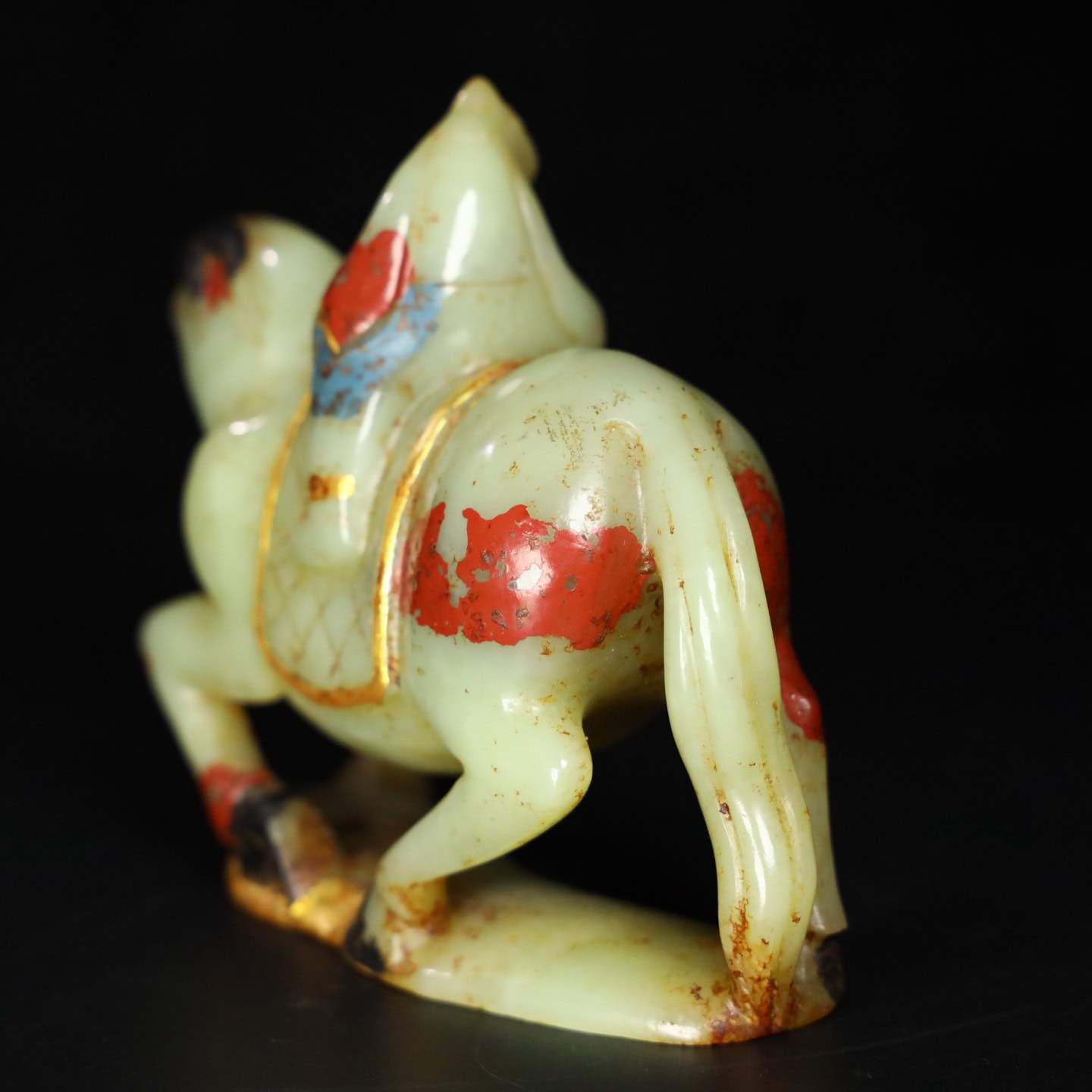 Chinese Natural Jade Carved horse statue