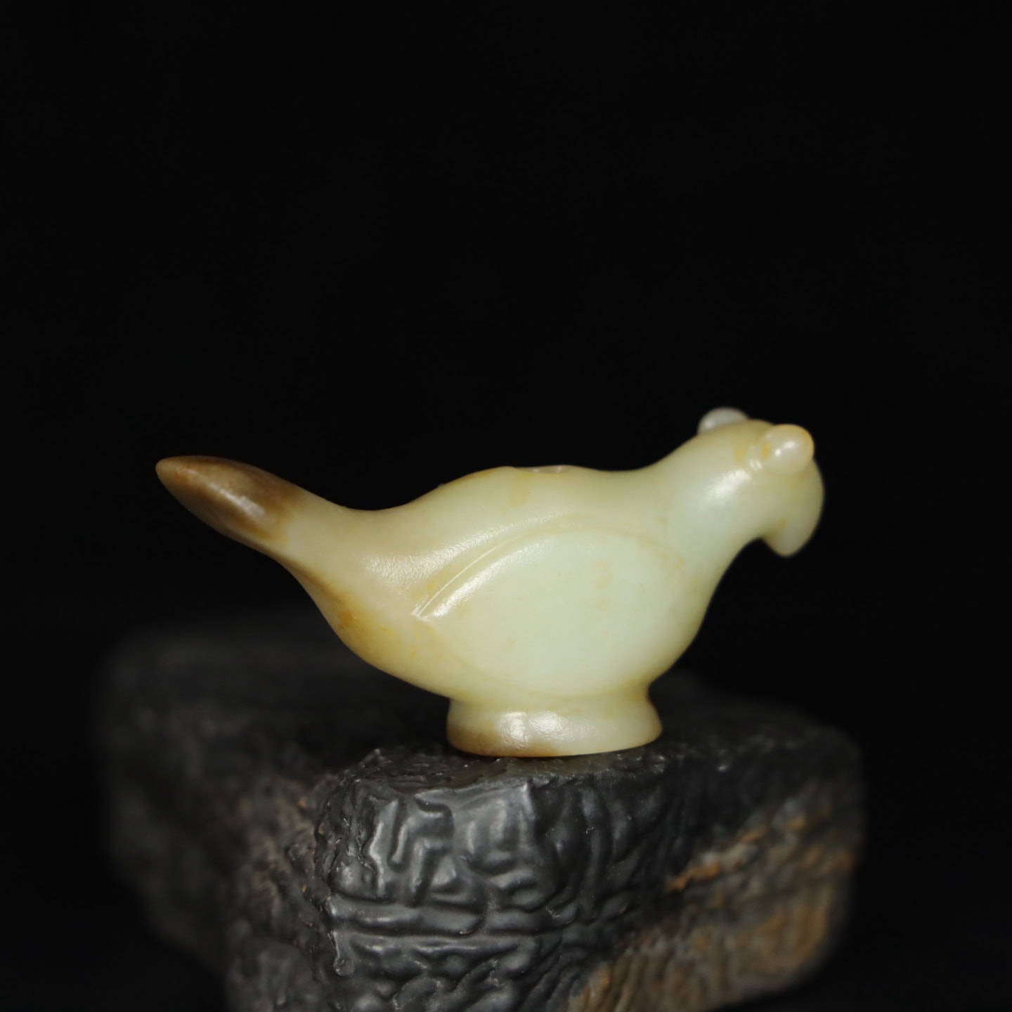 Chinese Natural Jade Carved Bird
