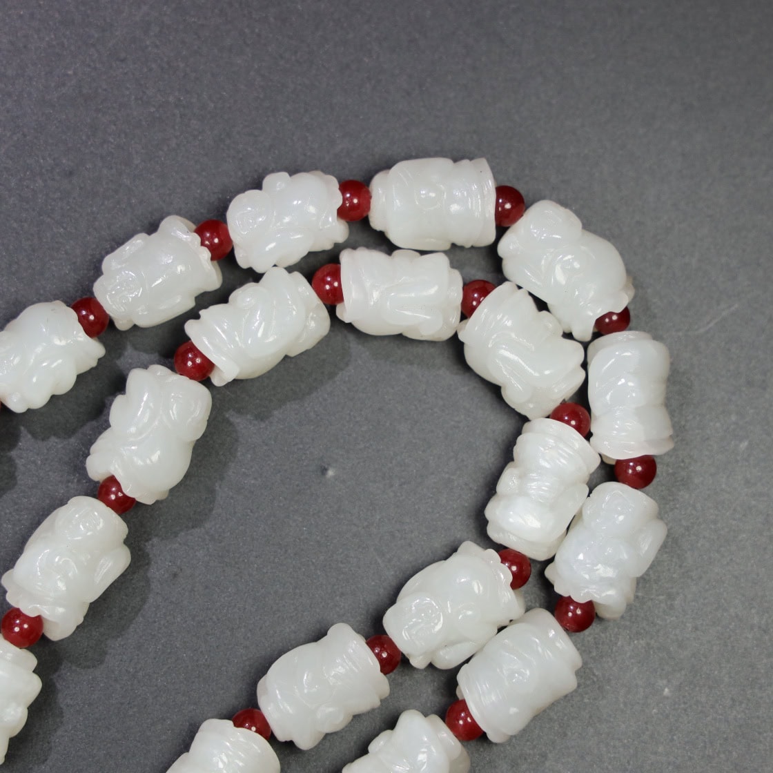 Chinese Natural Jade Carved Bead