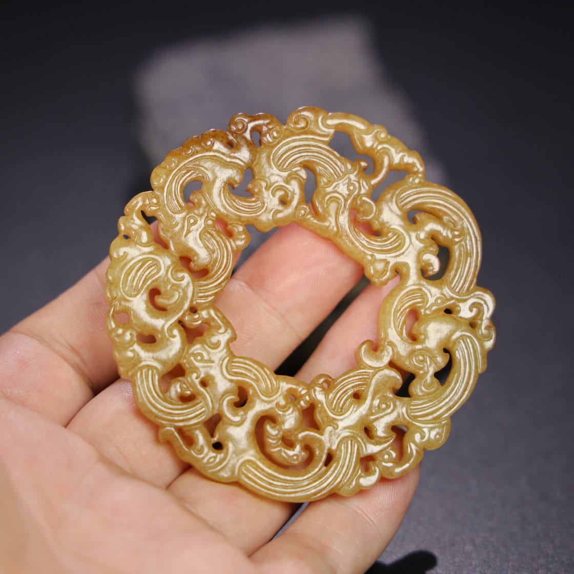 Chinese Natural Jade Carved Pendant