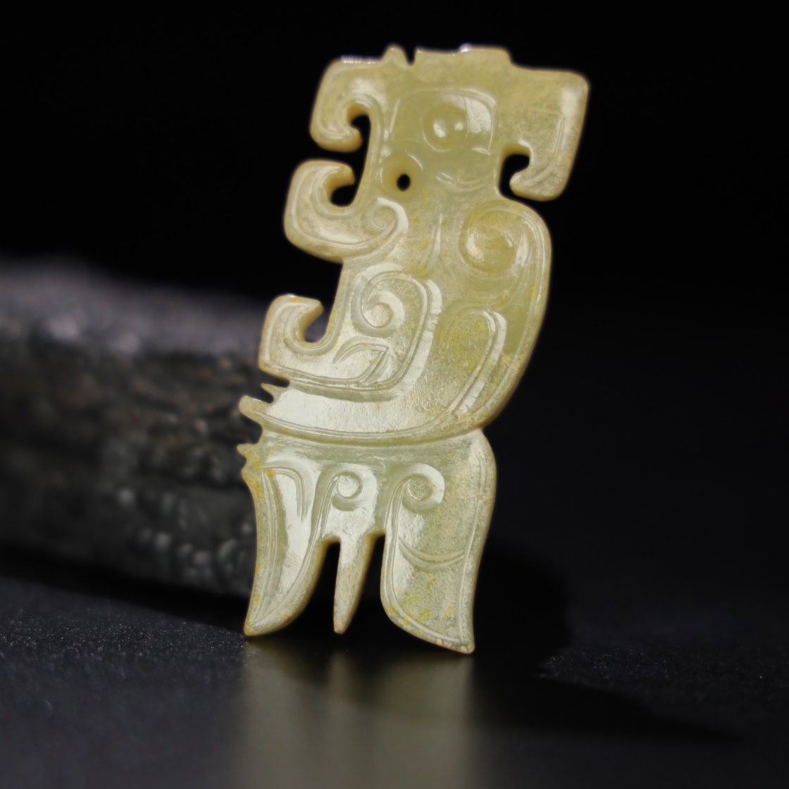 Chinese Natural Jade Carved Pendant