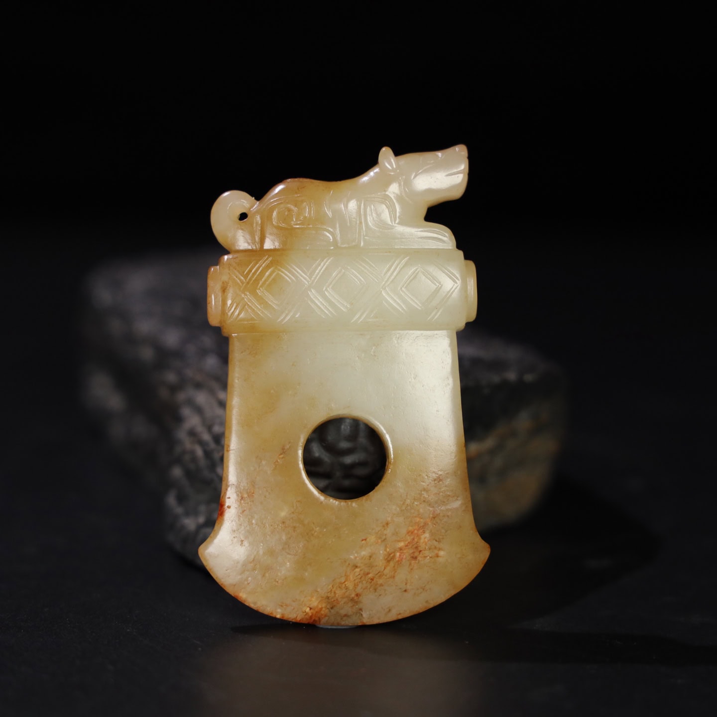Chinese Natural Jade Carved Pendant