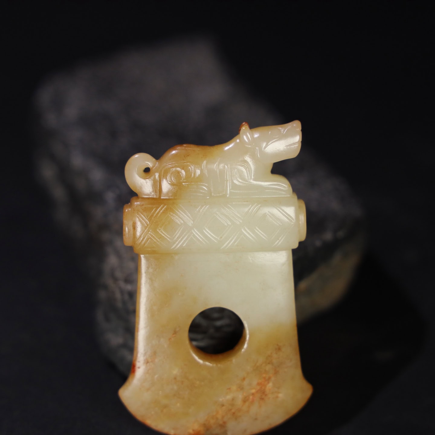Chinese Natural Jade Carved Pendant