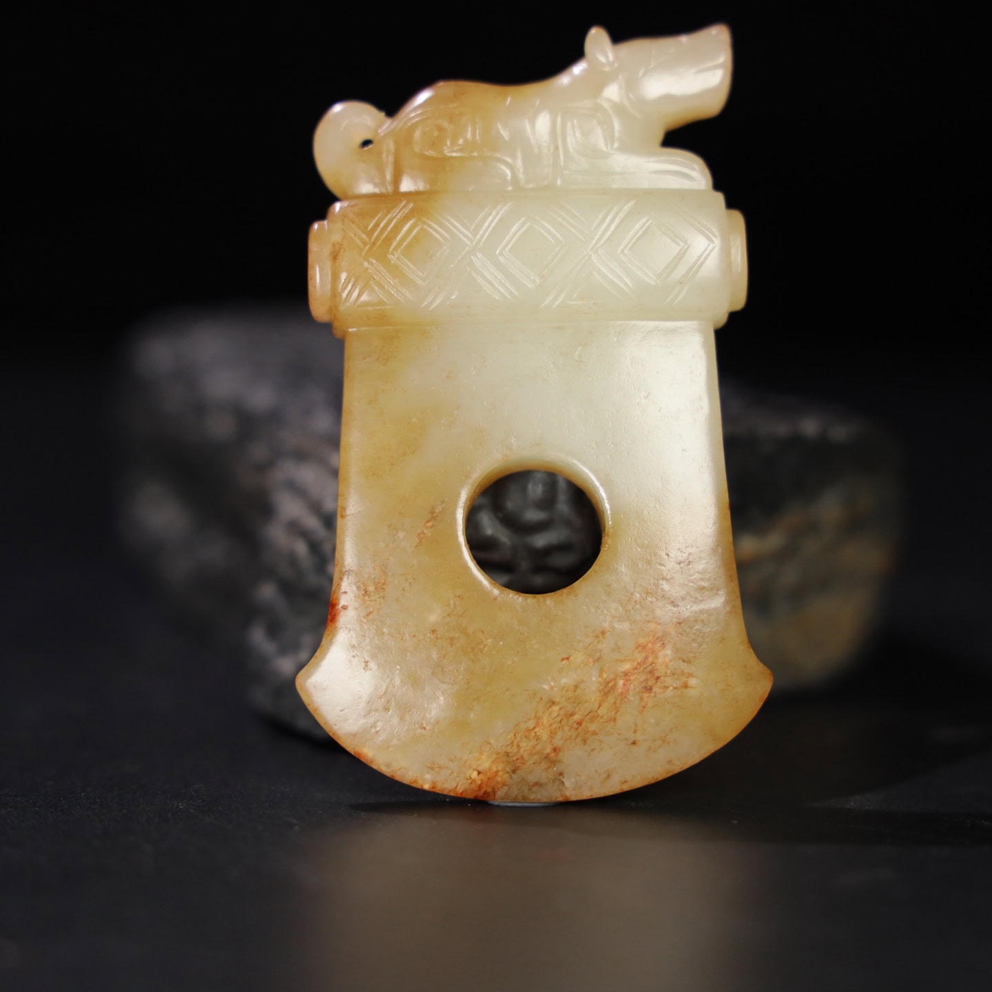 Chinese Natural Jade Carved Pendant