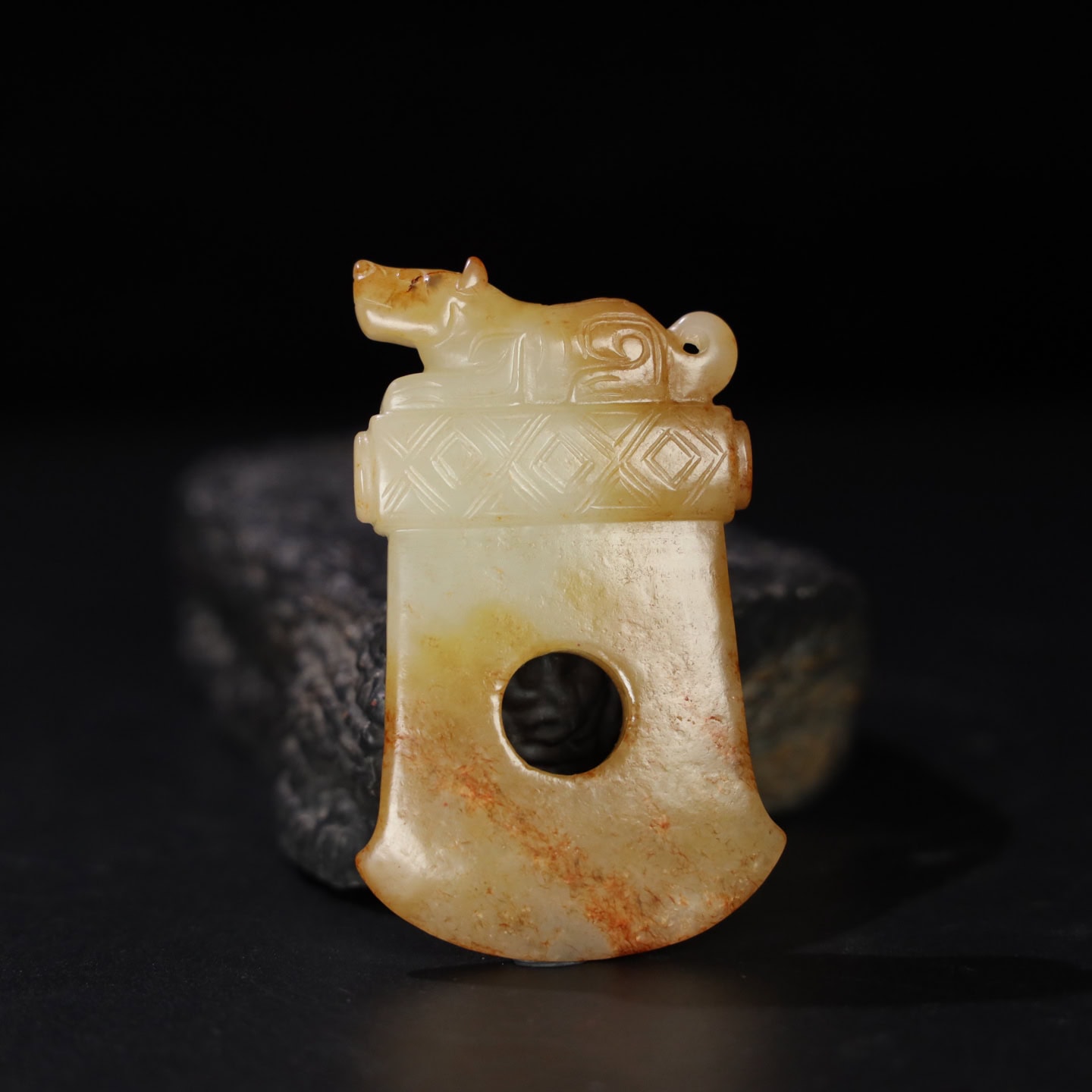 Chinese Natural Jade Carved Pendant
