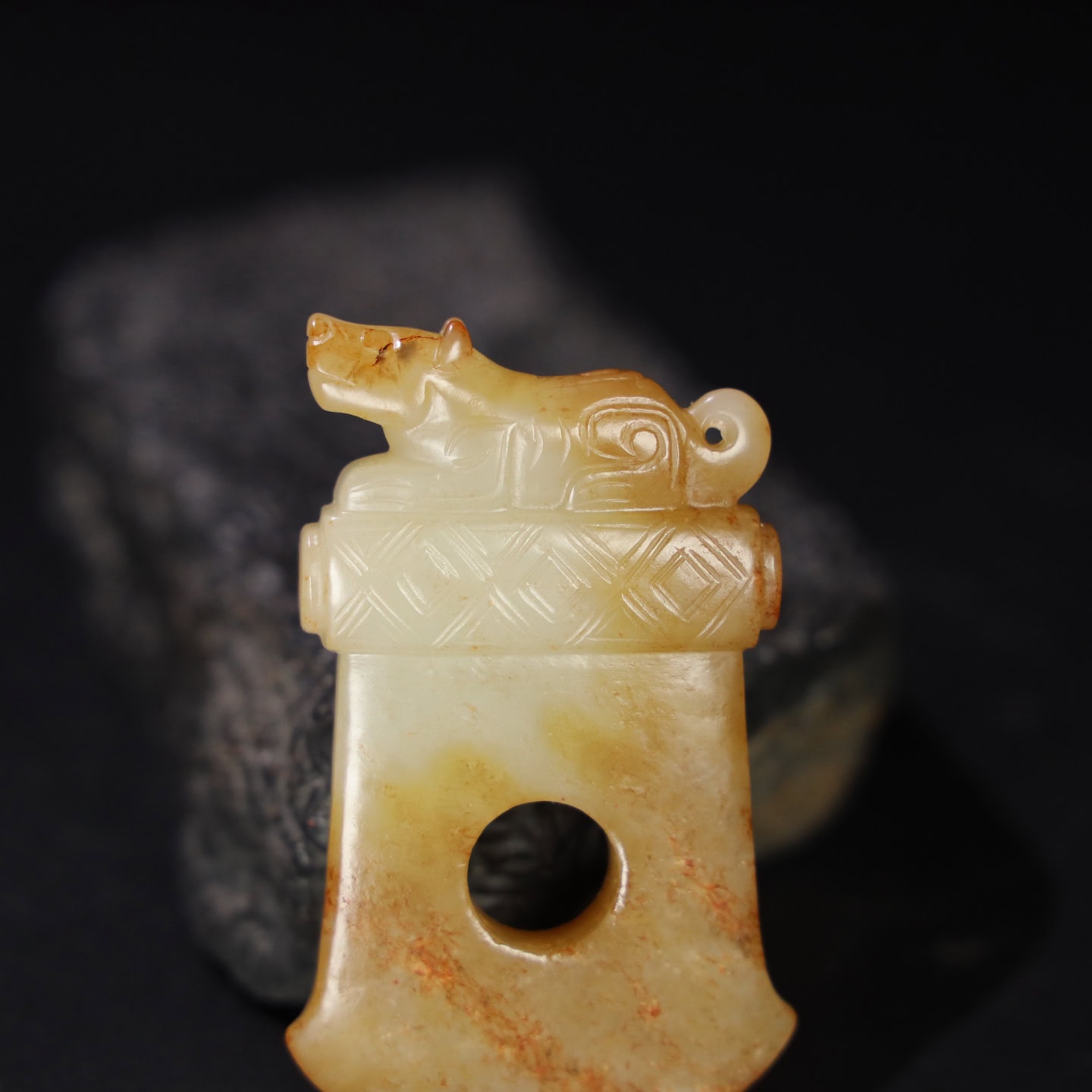 Chinese Natural Jade Carved Pendant