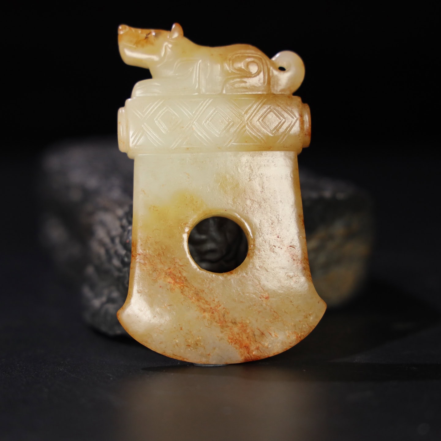 Chinese Natural Jade Carved Pendant