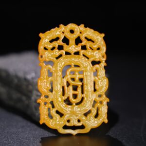 Chinese Natural Jade Carved Pendant