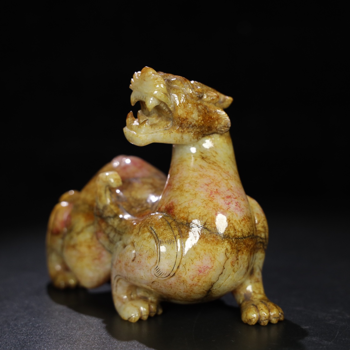 Chinese Natural Jade Carved beasts