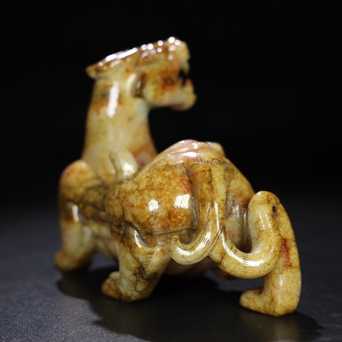 Chinese Natural Jade Carved beasts