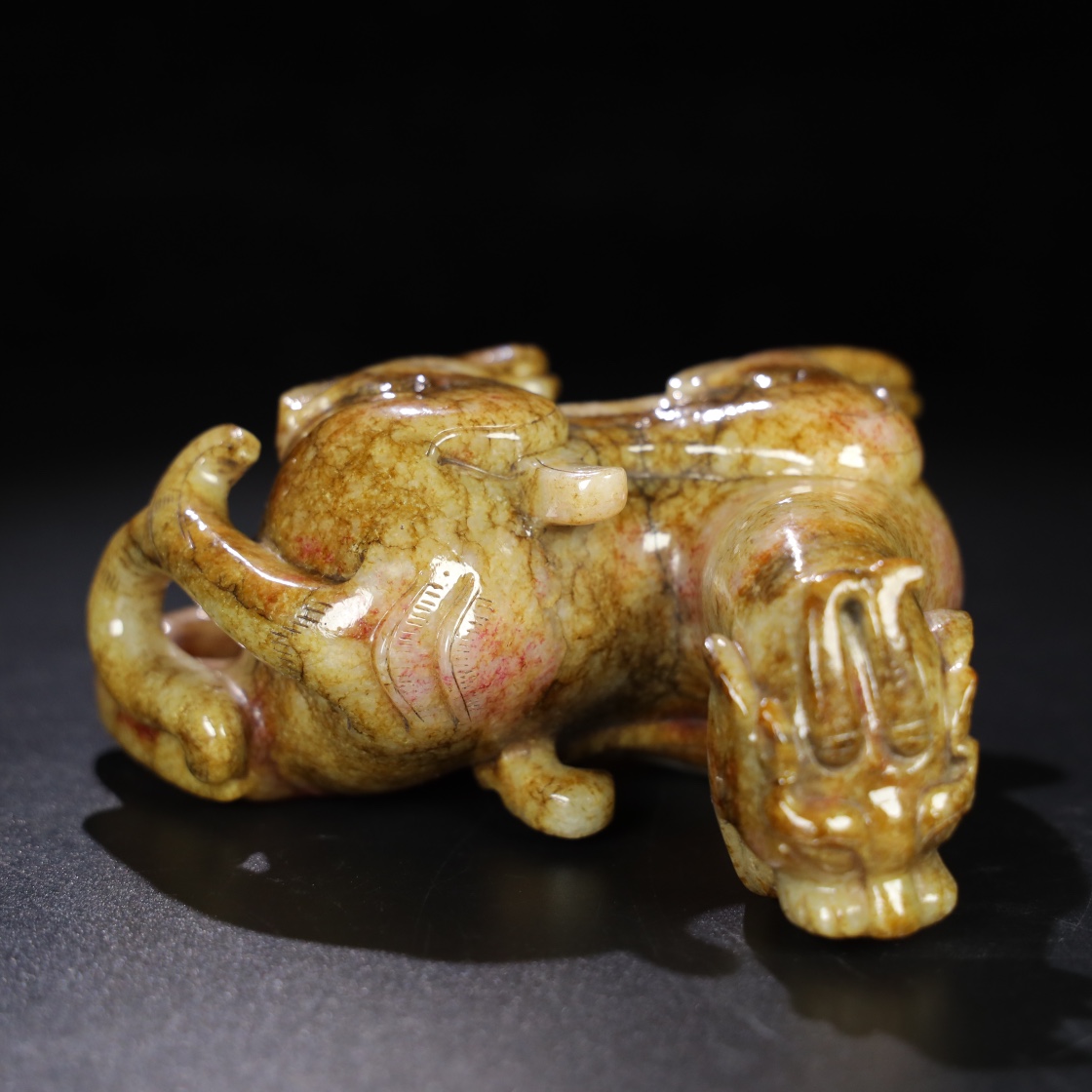 Chinese Natural Jade Carved beasts