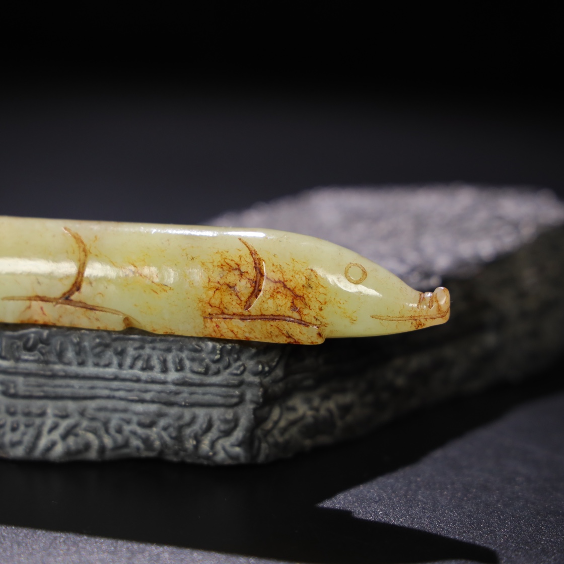 Chinese Natural Jade Carved Pig ornaments