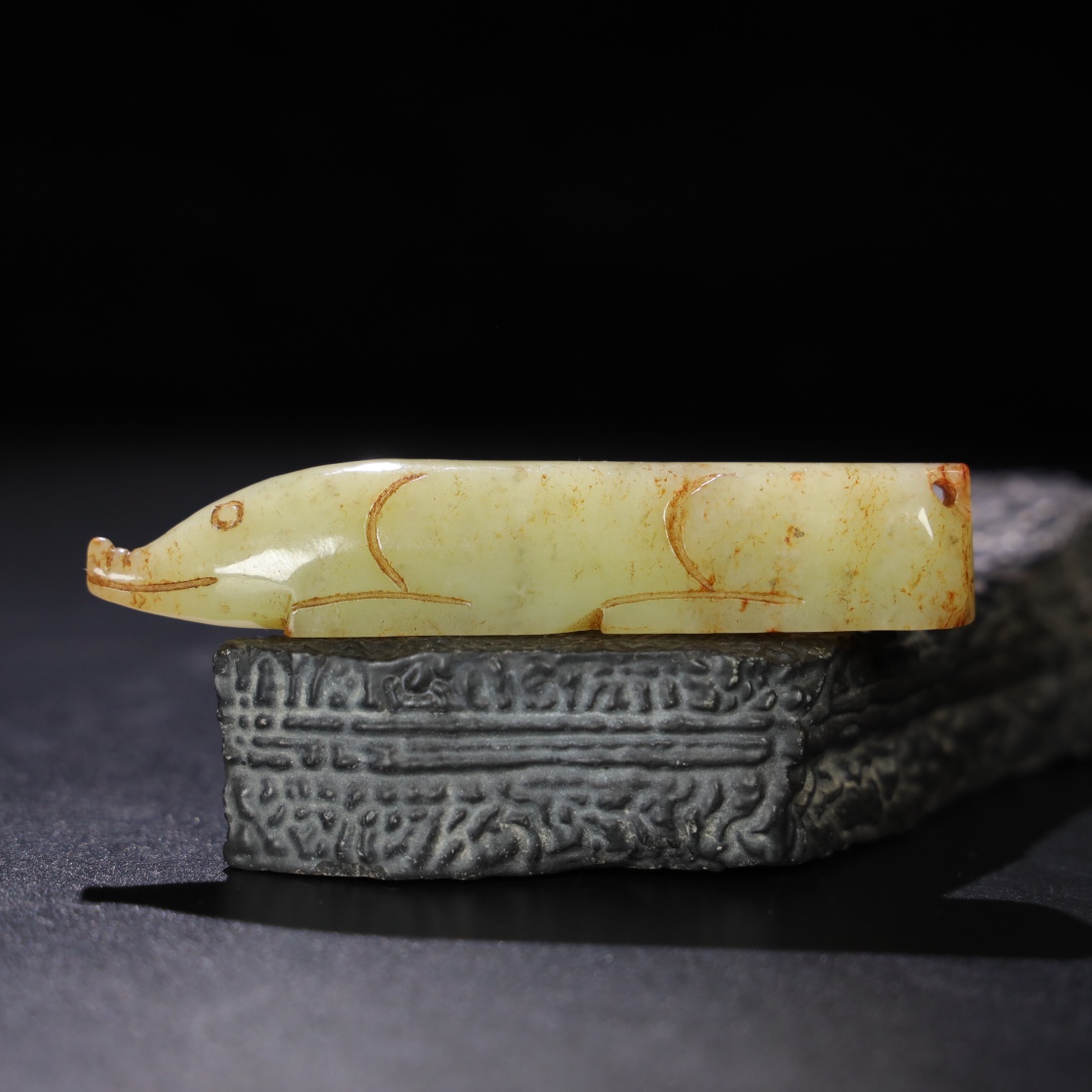 Chinese Natural Jade Carved Pig ornaments