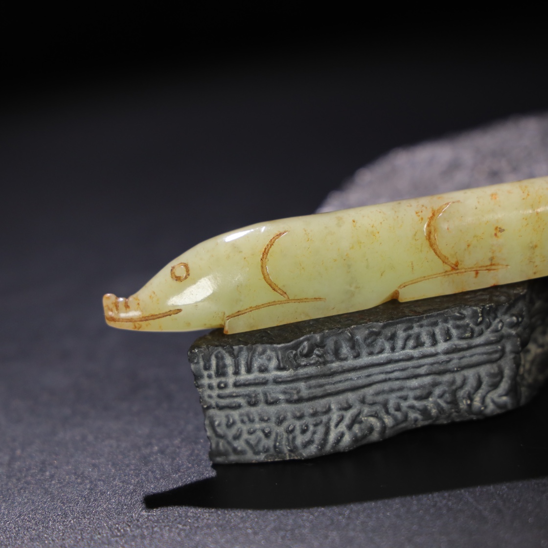 Chinese Natural Jade Carved Pig ornaments
