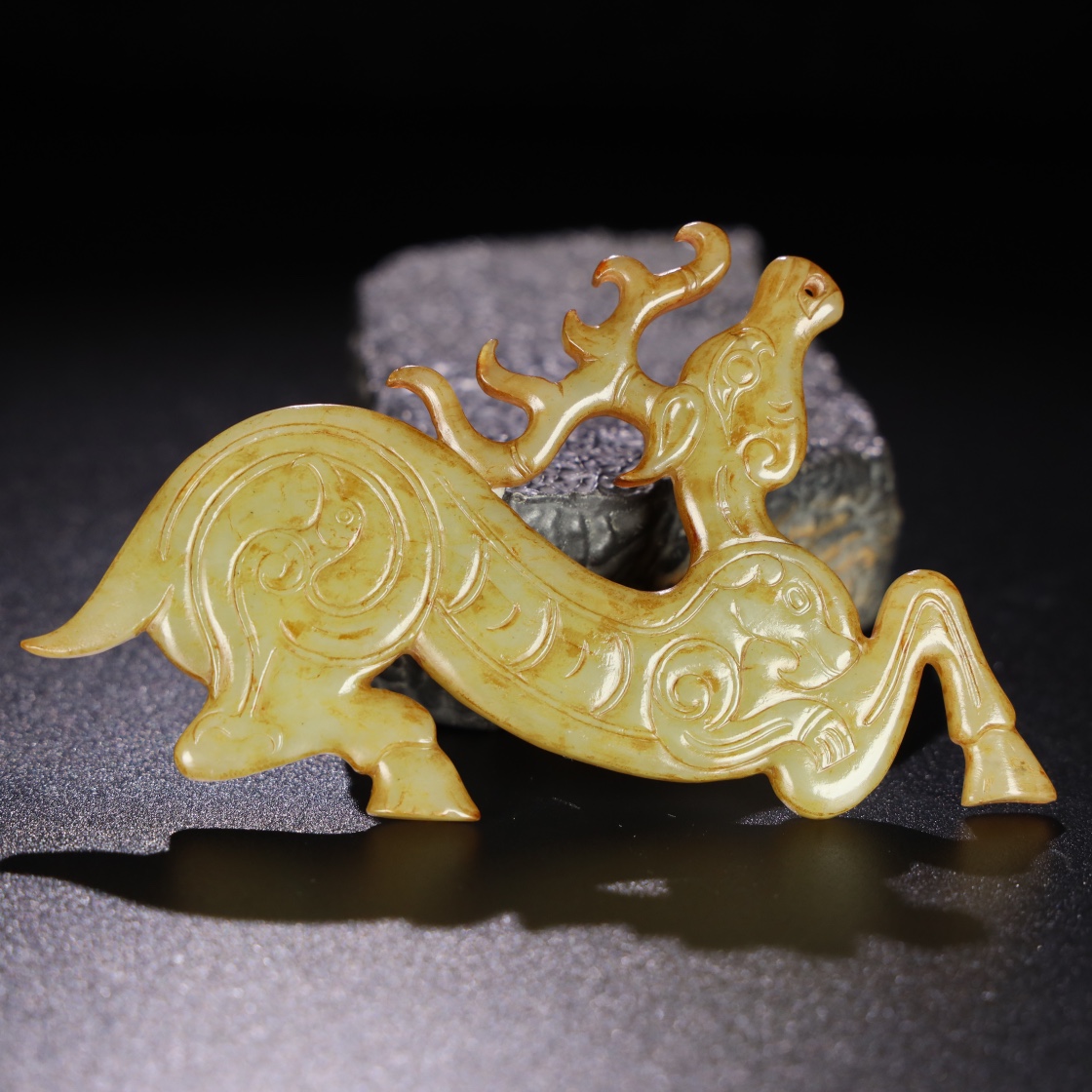 Chinese Natural Jade Carved Pendant