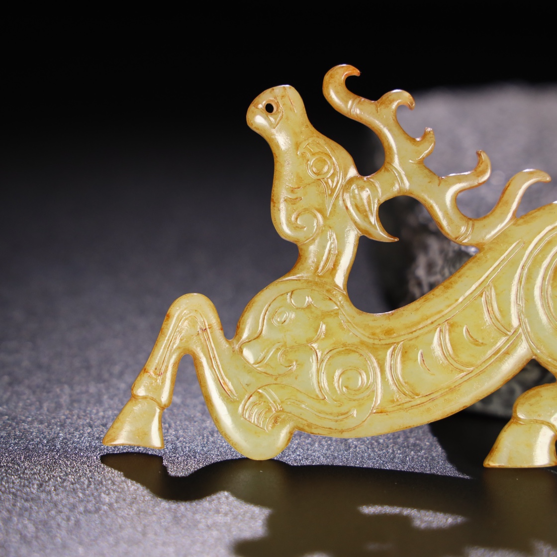Chinese Natural Jade Carved Pendant