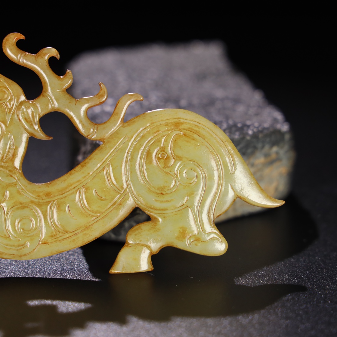 Chinese Natural Jade Carved Pendant