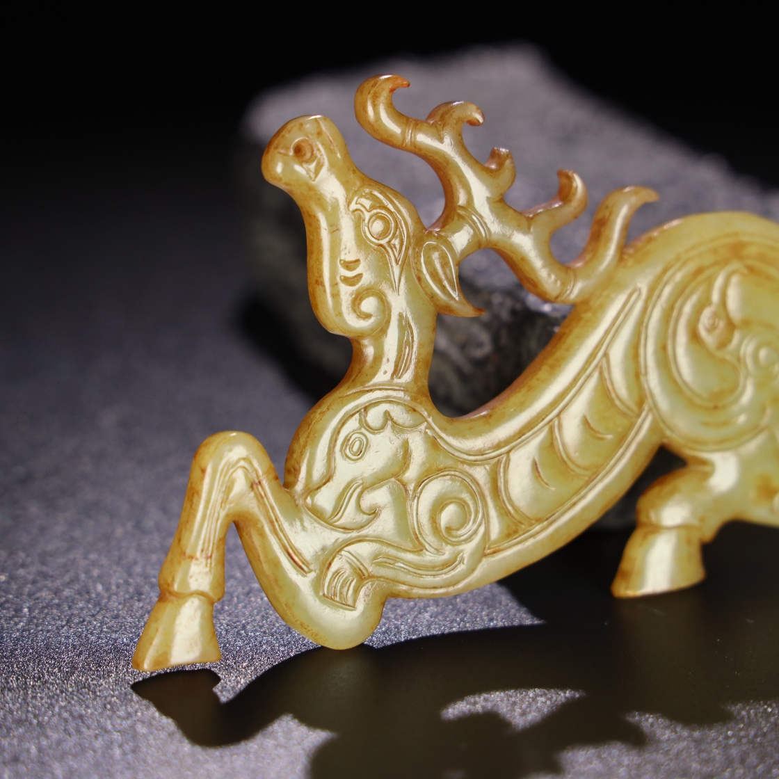 Chinese Natural Jade Carved Pendant