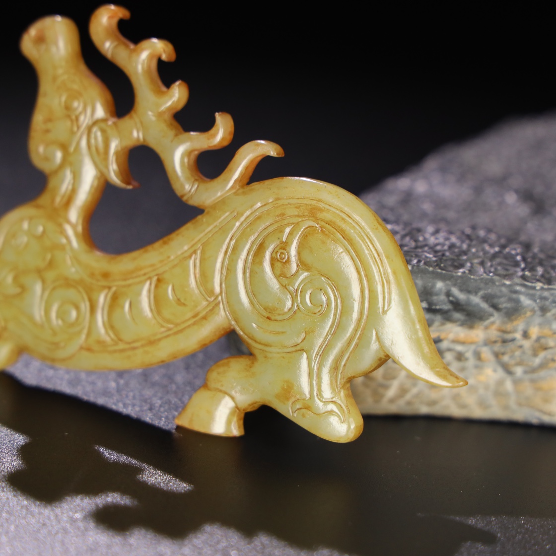 Chinese Natural Jade Carved Pendant