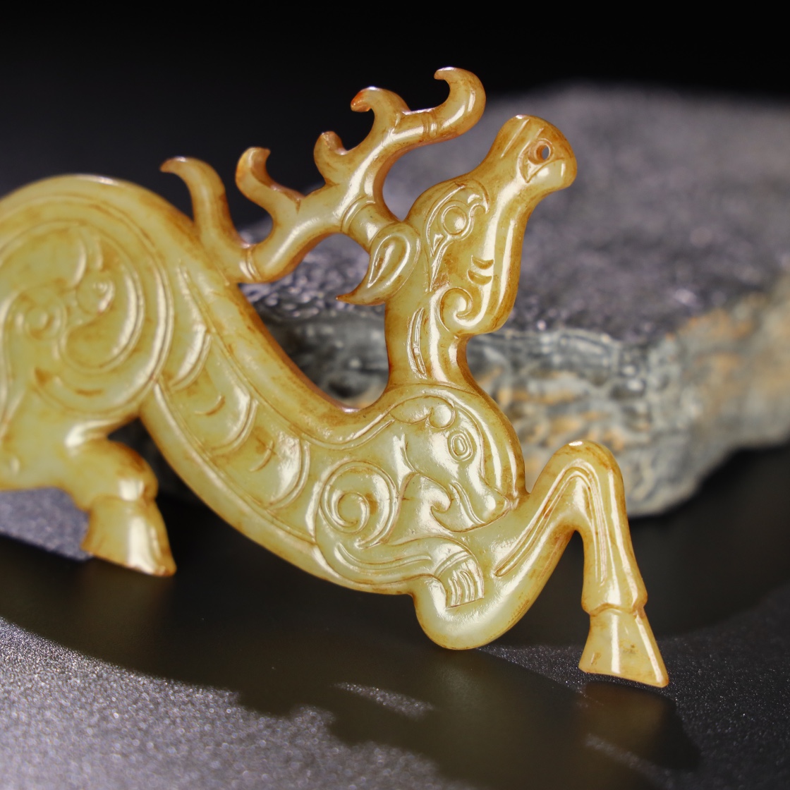 Chinese Natural Jade Carved Pendant