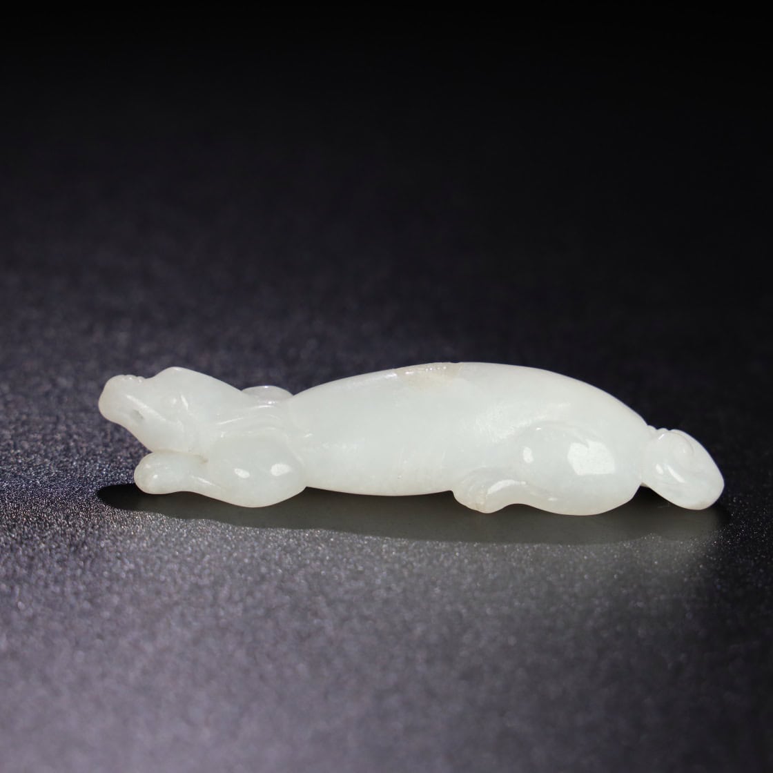 Chinese Natural Jade Carved Wangcai Handle