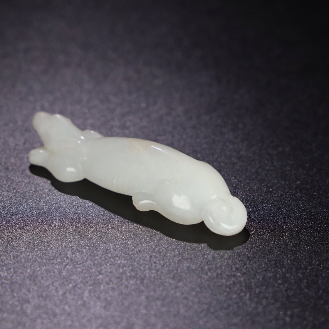 Chinese Natural Jade Carved Wangcai Handle