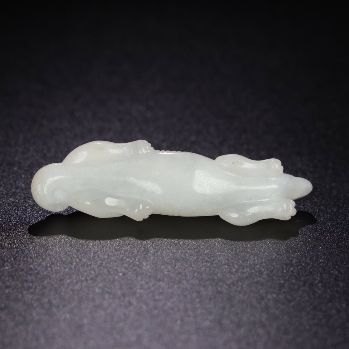 Chinese Natural Jade Carved Wangcai Handle