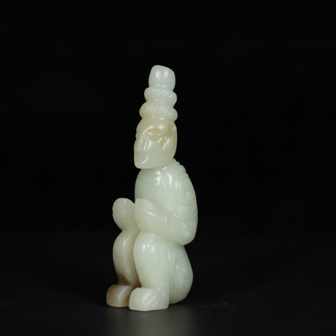 Chinese Natural Jade Carved handle